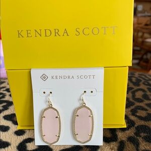 Kendra Scott Blush Pink Drop Earrings